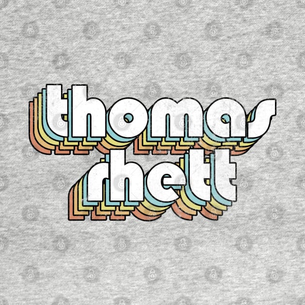 Thomas Rhett - Retro Rainbow Letters by Dimma Viral